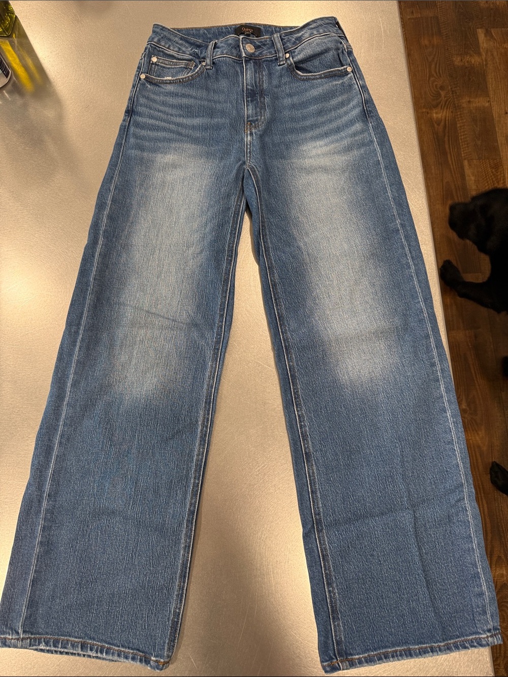 Quince Wide-Leg Jeans in Medium Blue Wash